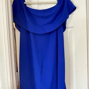 L Charles Henry Off The Shoulder Royal Blue Dress